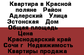 Квартира в Красной поляне › Район ­ Адлерский › Улица ­ Эстонская › Дом ­ 37 › Общая площадь ­ 32 › Цена ­ 2 900 000 - Краснодарский край, Сочи г. Недвижимость » Квартиры продажа   